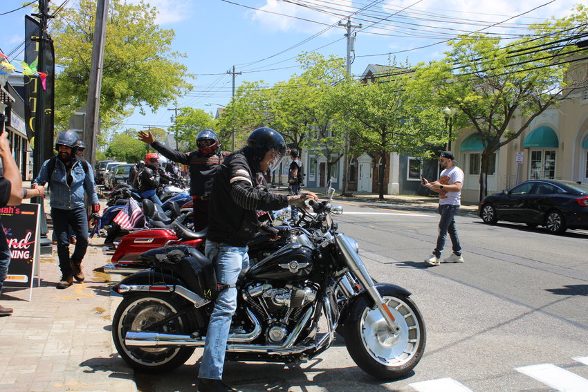 Motorcyclists lined Main Street in East Islip on Saturday, May 15 for the unveiling.